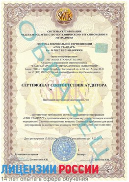 Образец сертификата соответствия аудитора Менделеево Сертификат ISO 13485